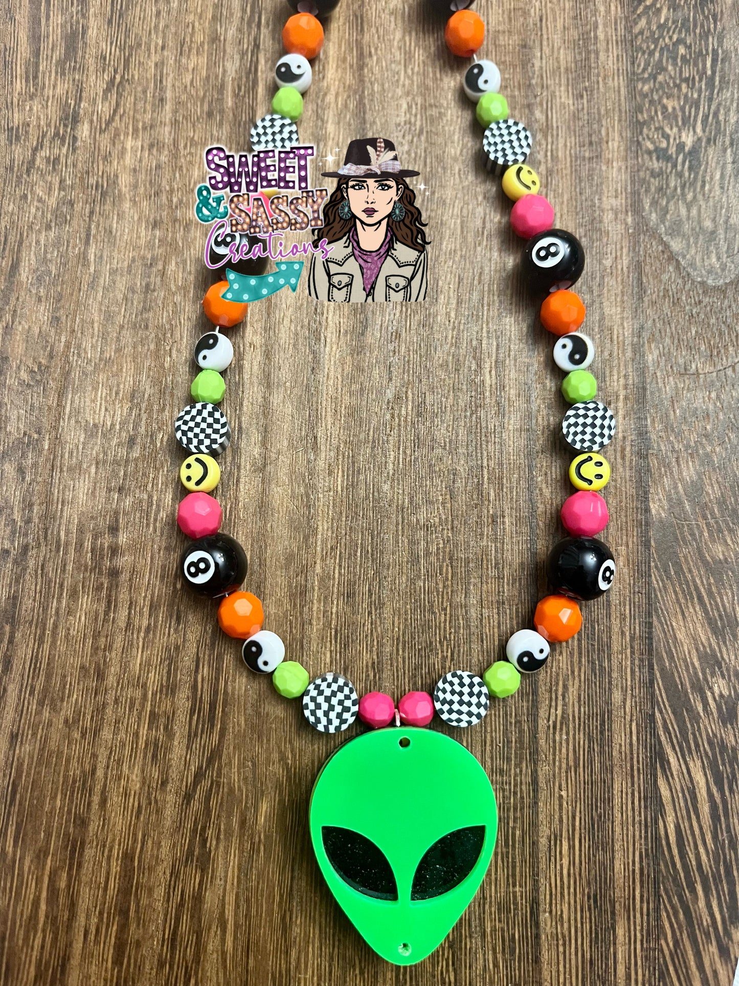 Alien Mashup Necklace (Please leave size in notes at checkout)
