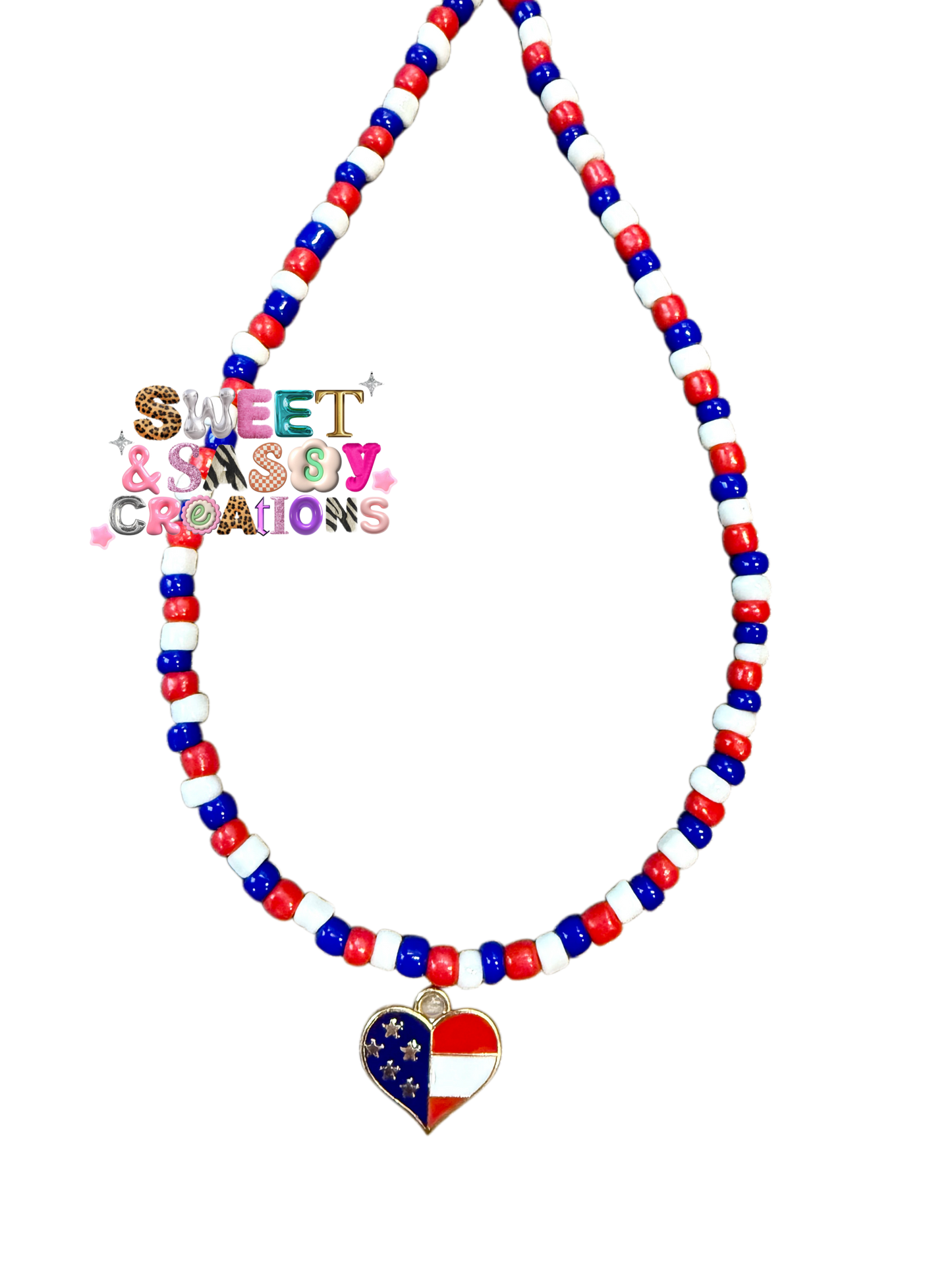 Heart of the USA Necklace (please leave size in notes at checkout)