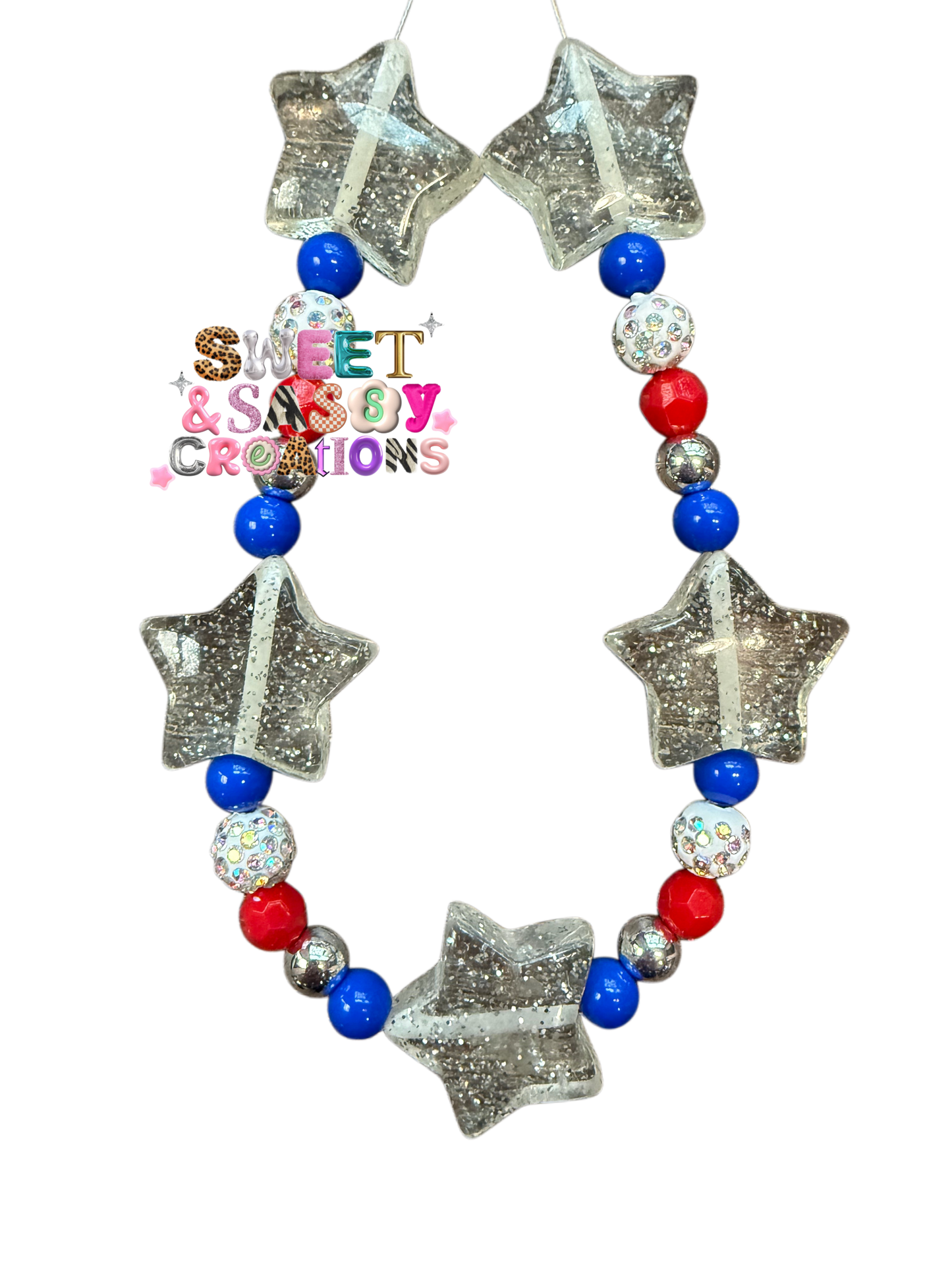 OOAK Stars & Sass Necklace (please leave size in notes at checkout)
