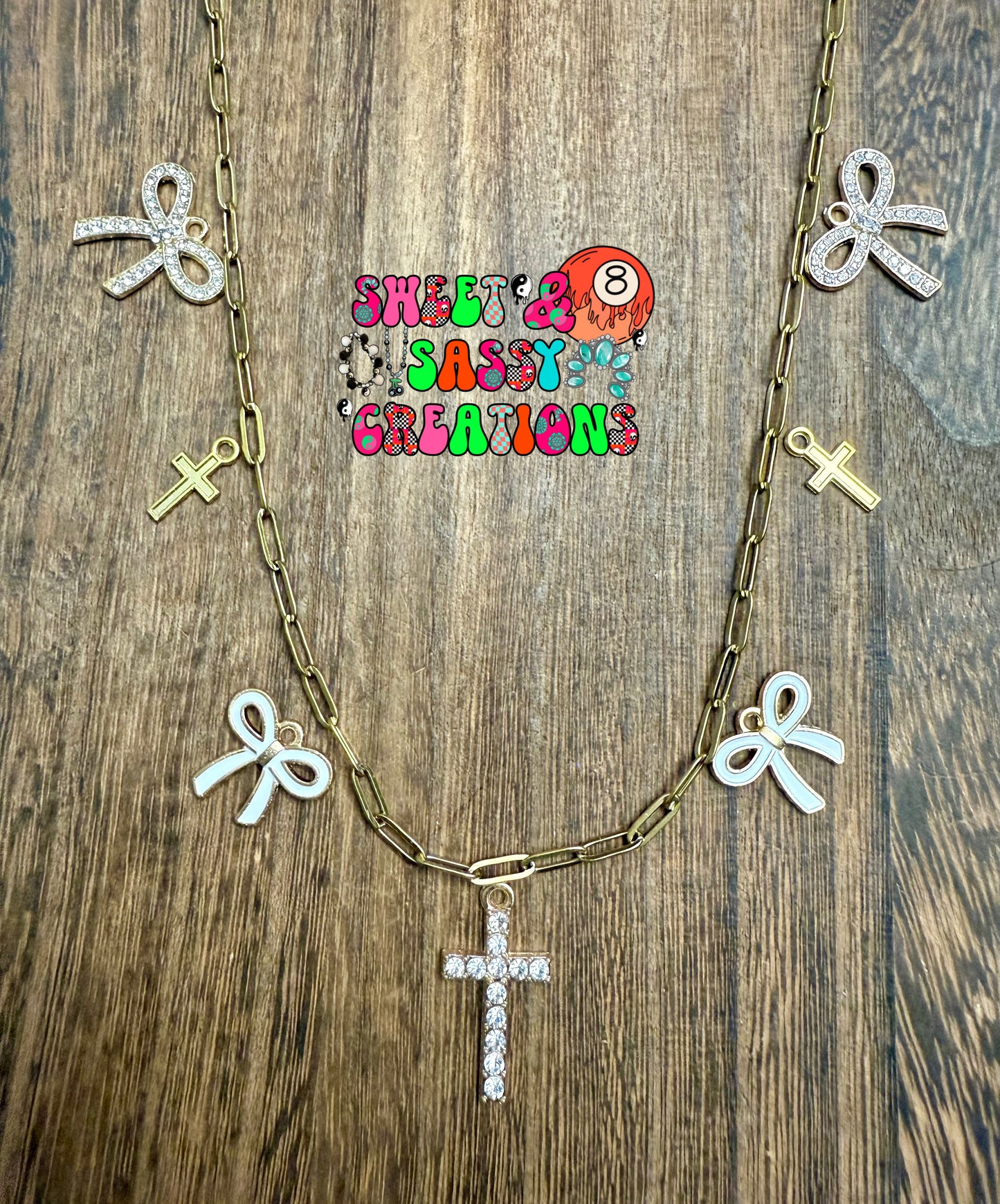 Cross my Heart Necklace (Please Leave size in notes at checkout)