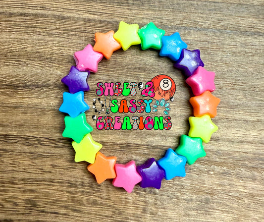 Rainbow baddie bracelet (please leave size in notes at checkout)
