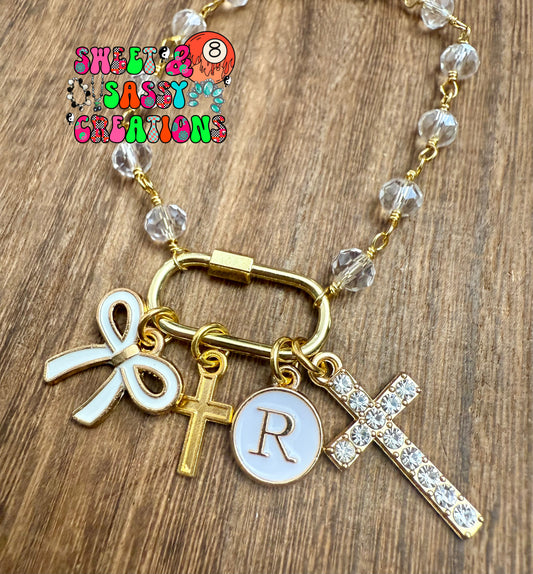 Walk by faith (please leave size in notes at checkout) leave charm suggestions in notes if you want any changes