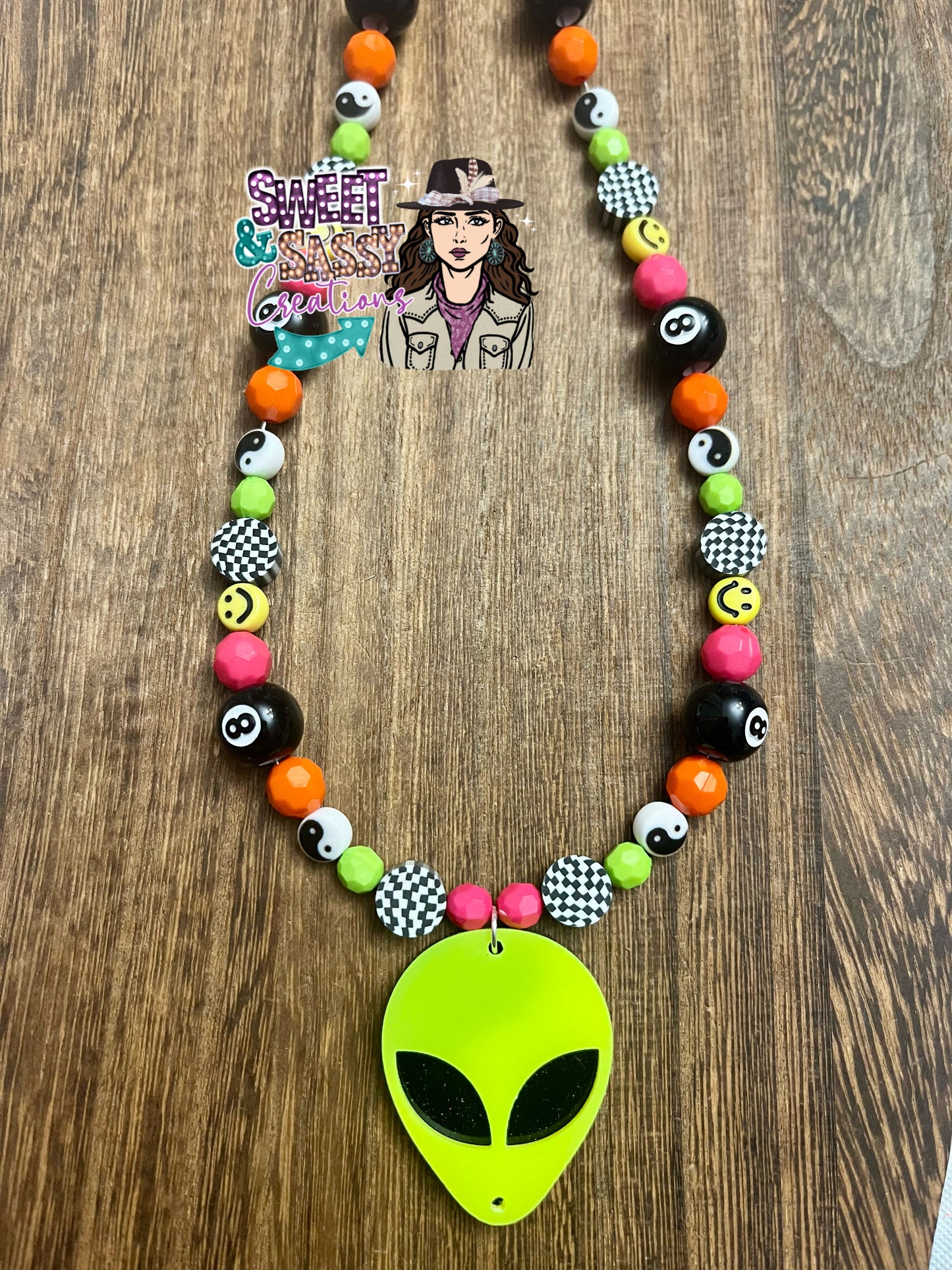 Alien Mashup Necklace (Please leave size in notes at checkout)
