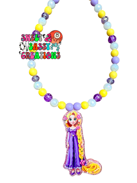 OOAK Let your hair down necklace (please leave size in notes at checkout)