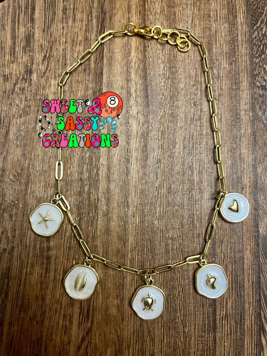 Beach Mashup Charm Necklace (charms may vary from pic) please leave size in notes at checkout