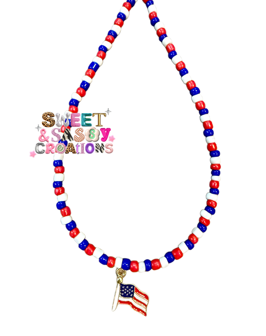 Land of the Free Necklace (please leave size in notes at checkout)