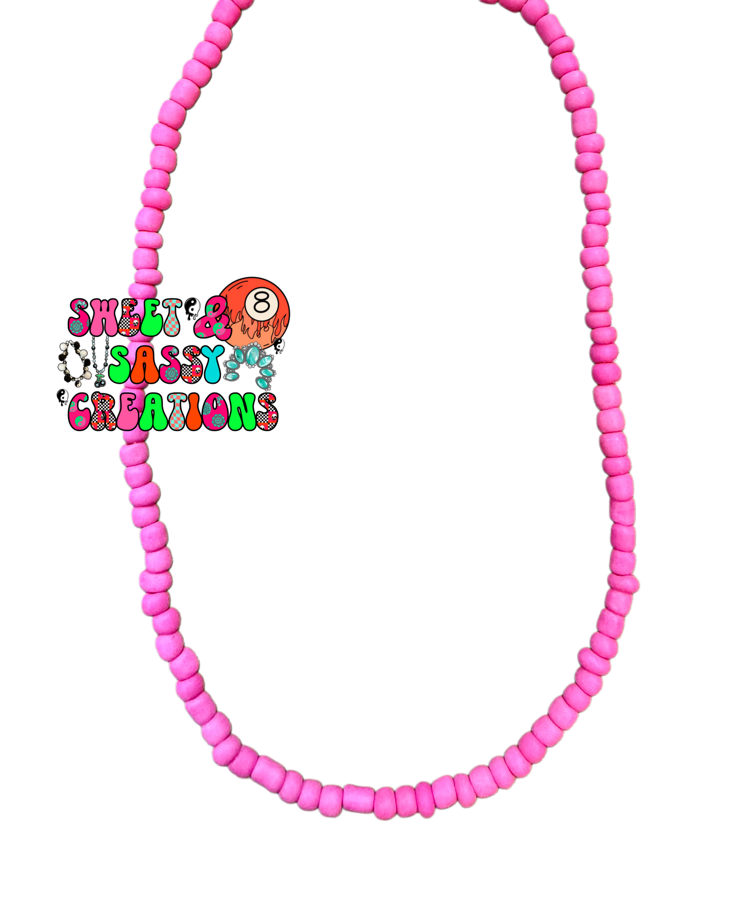 Neon pink Lucia layer necklace (please leave size in notes at checkout)