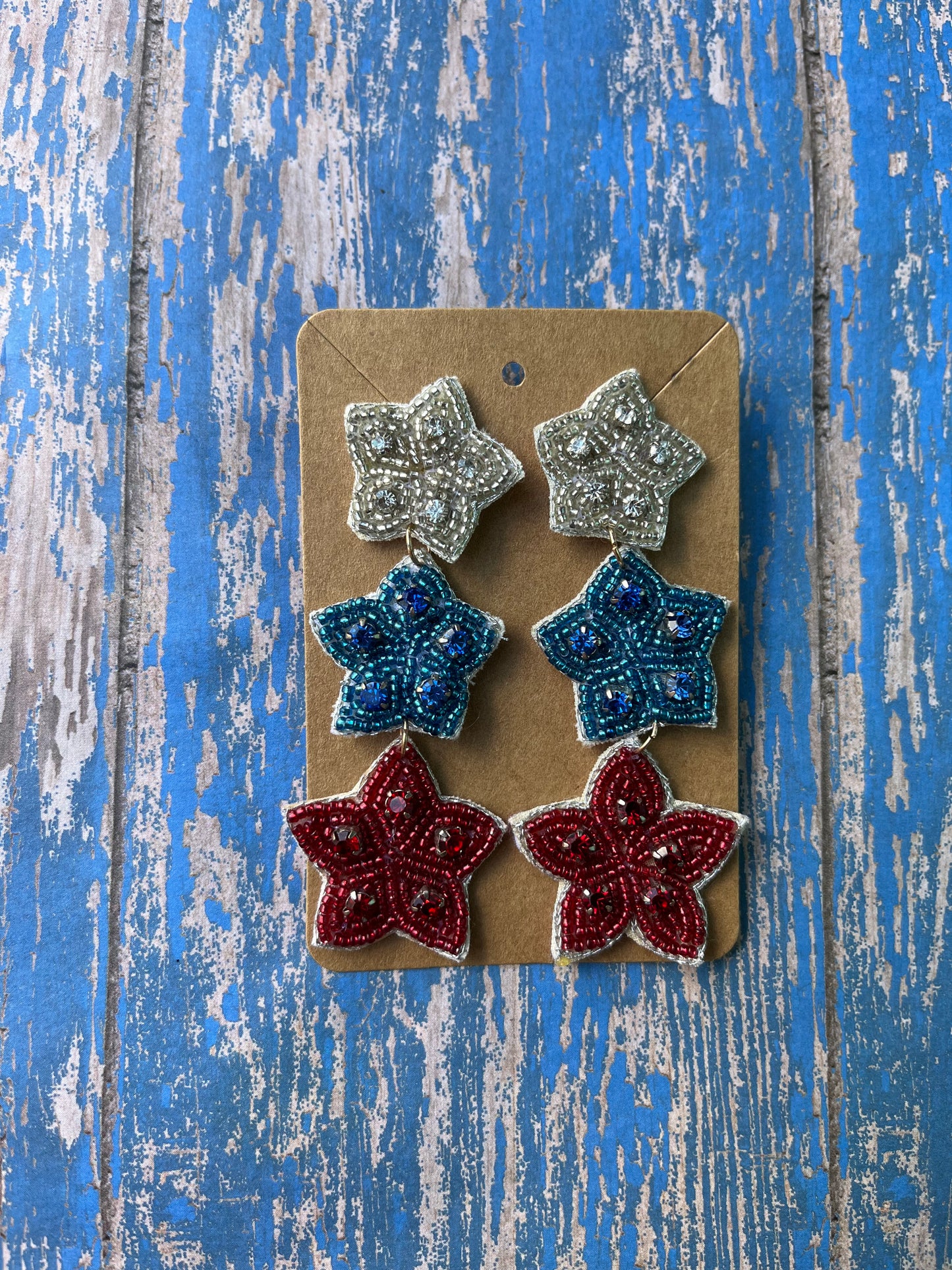 Oh my stars seed bead earrings