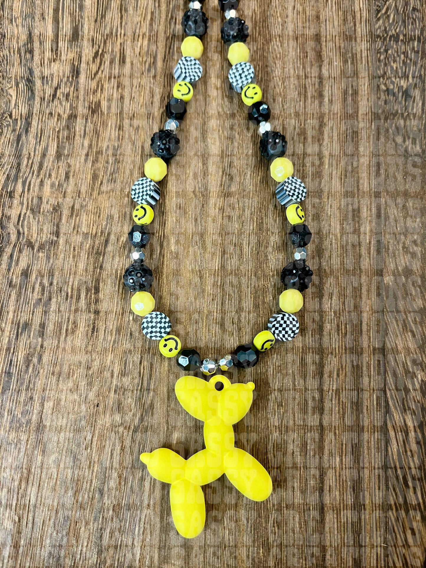 Yellow Mashup Necklace (Please leave size in notes at checkout)