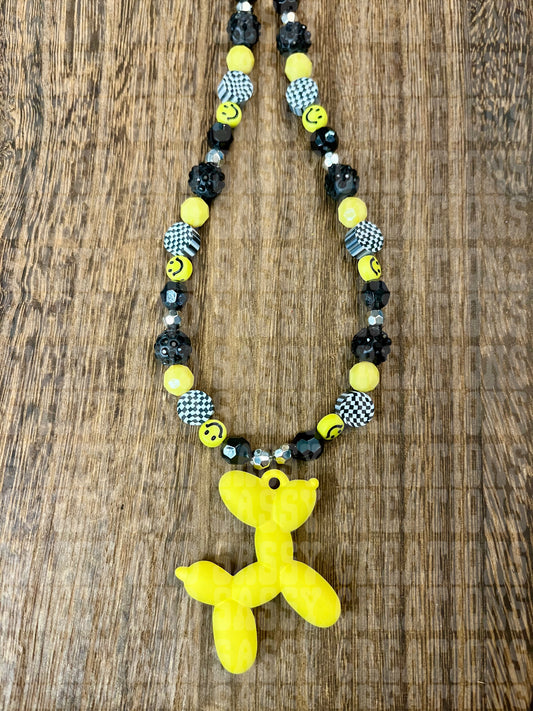Yellow Mashup Necklace (Please leave size in notes at checkout)