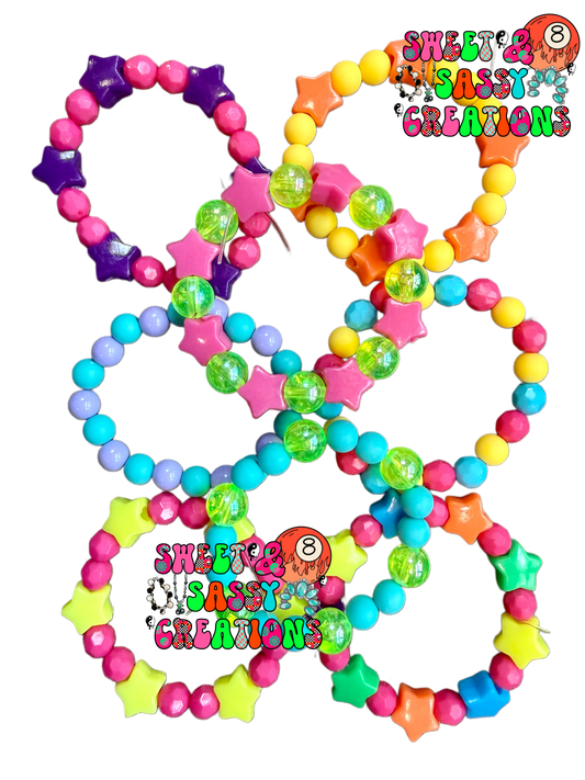 Neon Mystery Bracelets (please leave size in notes at checkout) example of what they might look like
