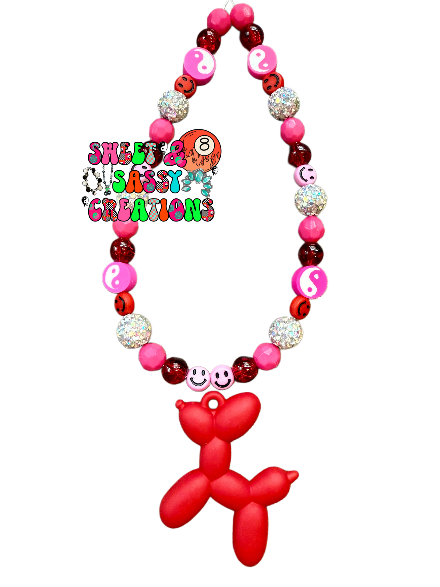 Balloon crush necklace (select color and leave size in notes at checkout)