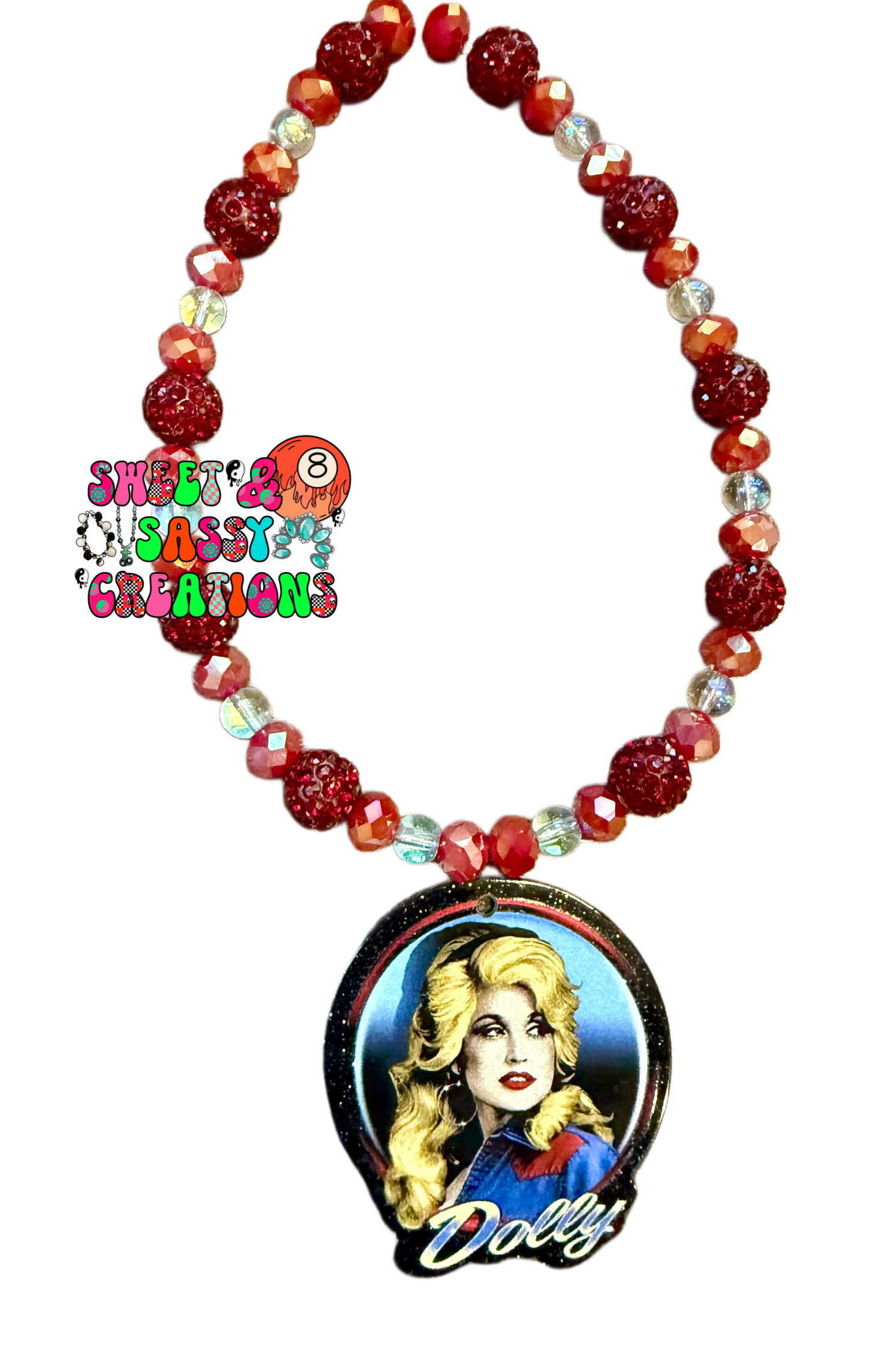 OOAK Queen of country necklace (please leave size in notes at checkout)