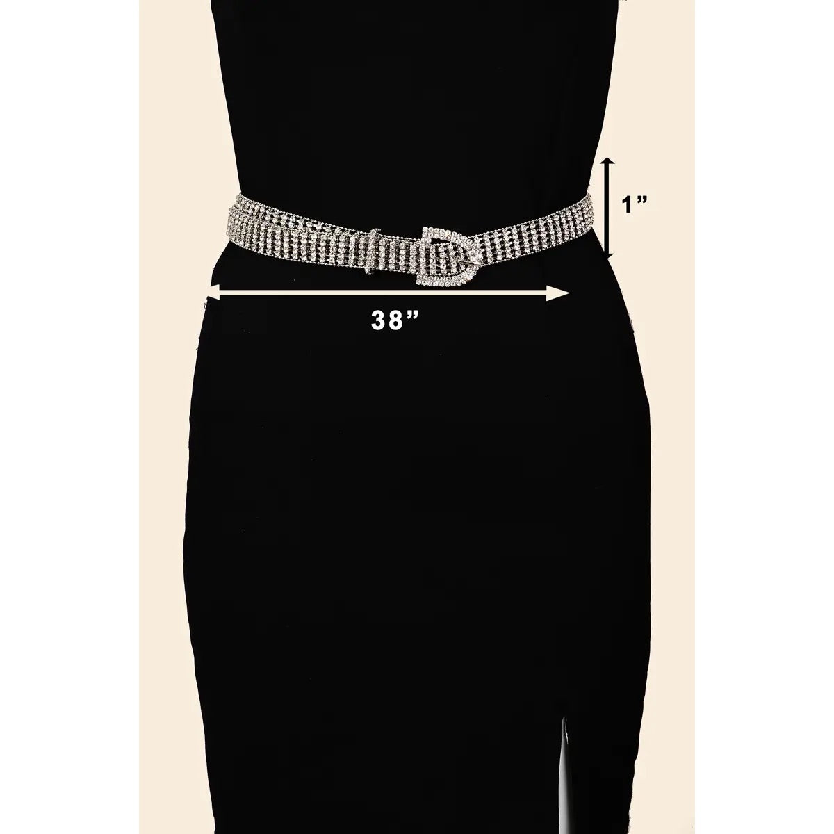 Rhinestone Belt (Silver)