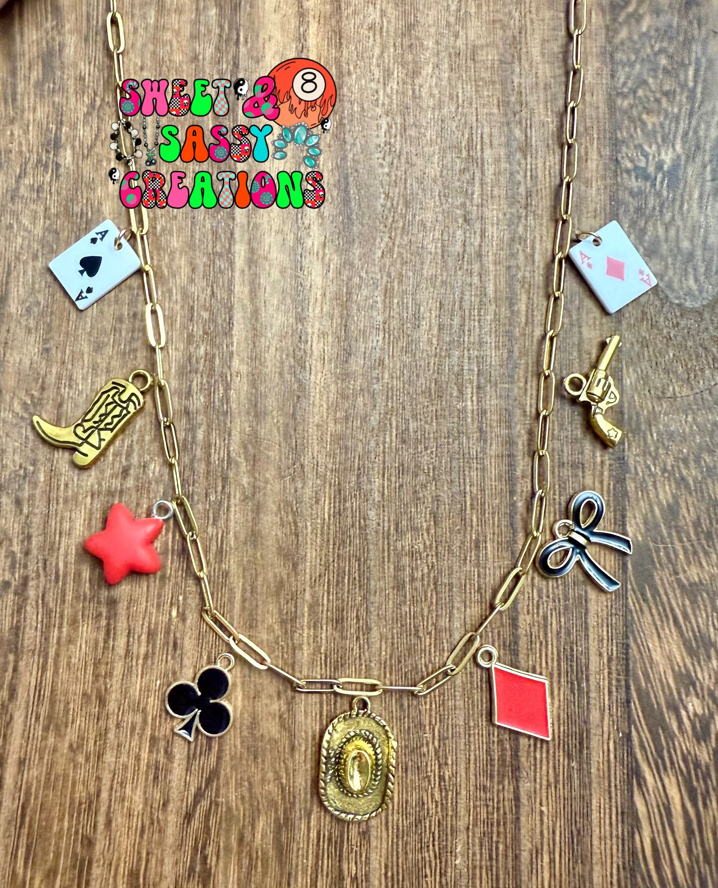 Wild West Mashup Charm Necklace (please leave size in notes at checkout)