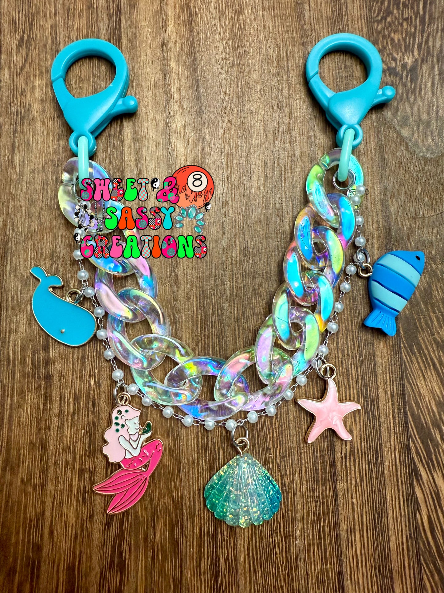 Lex bag chain-Shells and Scales theme (charms will vary from photo but will all be ocean/beach related)