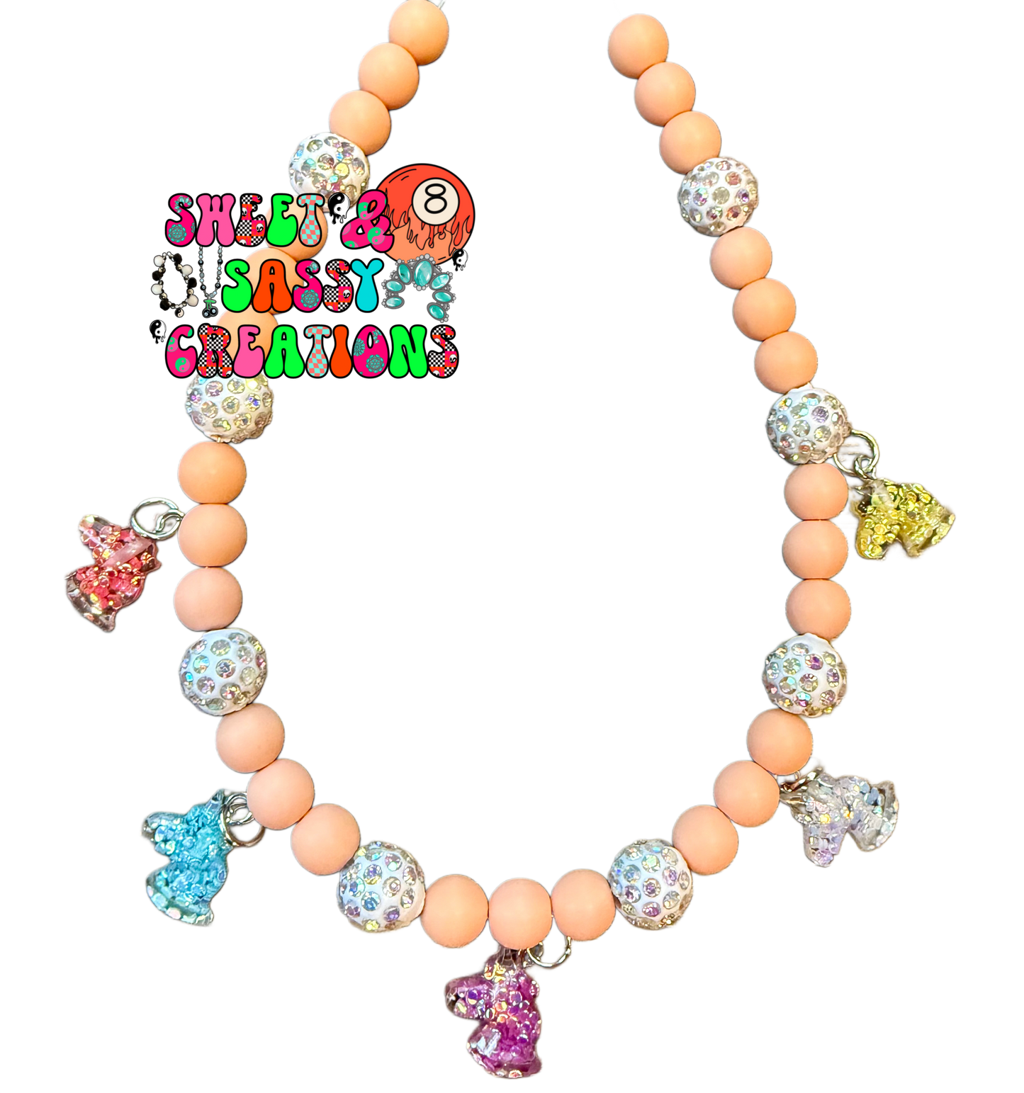 Unicorn Dreams Necklace (I can change the color of the beads to any solid color, just comment ex.pink or yellow)