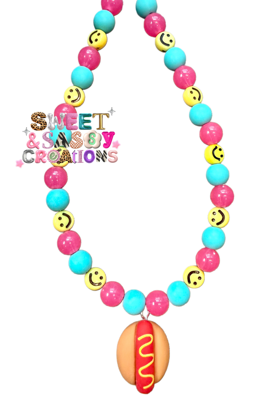 It’s a bad day to be a hotdog necklace (please leave size in notes at checkout)