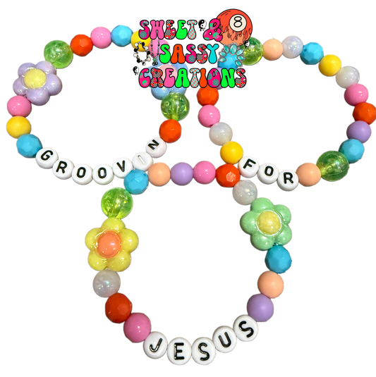 Groovin for Jesus bracelet stack