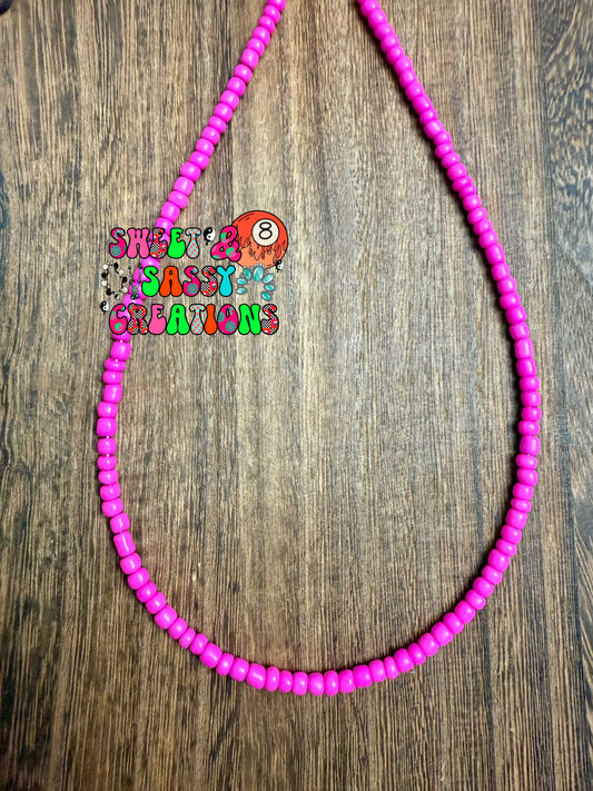 Lucia’s Layering hot pink necklace (please leave size in notes at checkout)