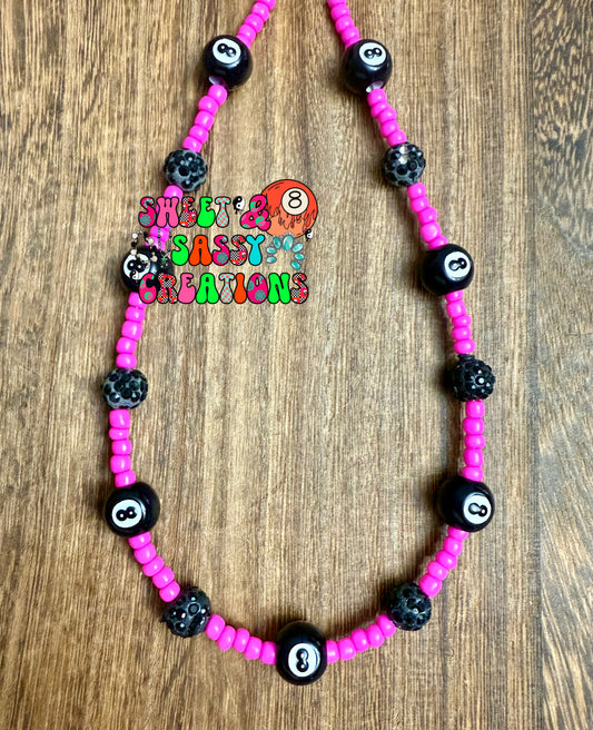 Pink 🎱 mashup necklace (please leave size in notes at checkout)