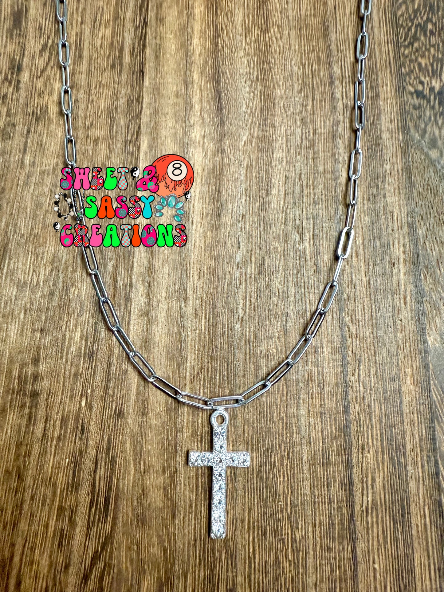 Believe in him Necklace (select chain color and leave size)