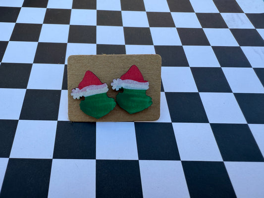 Hands painted grinch studs