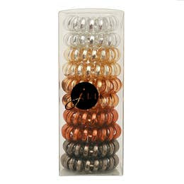 Multi-colored Spiral Hair Ties