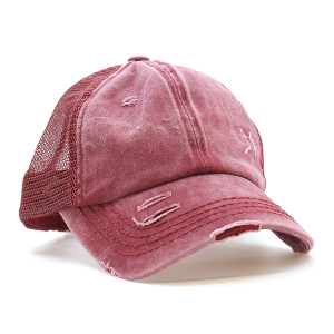 Distressed Burgundy CC hat